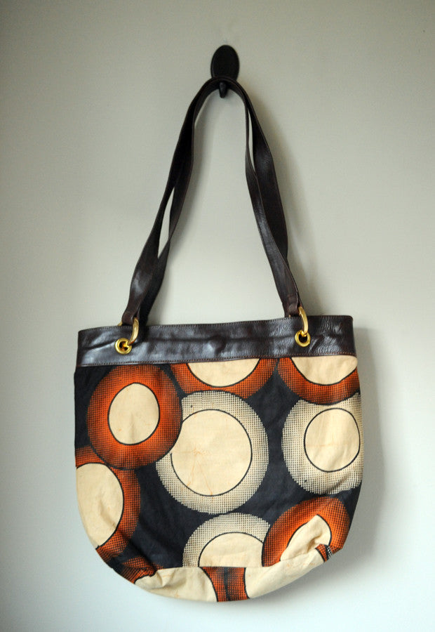 Leather and Fabric Bag
