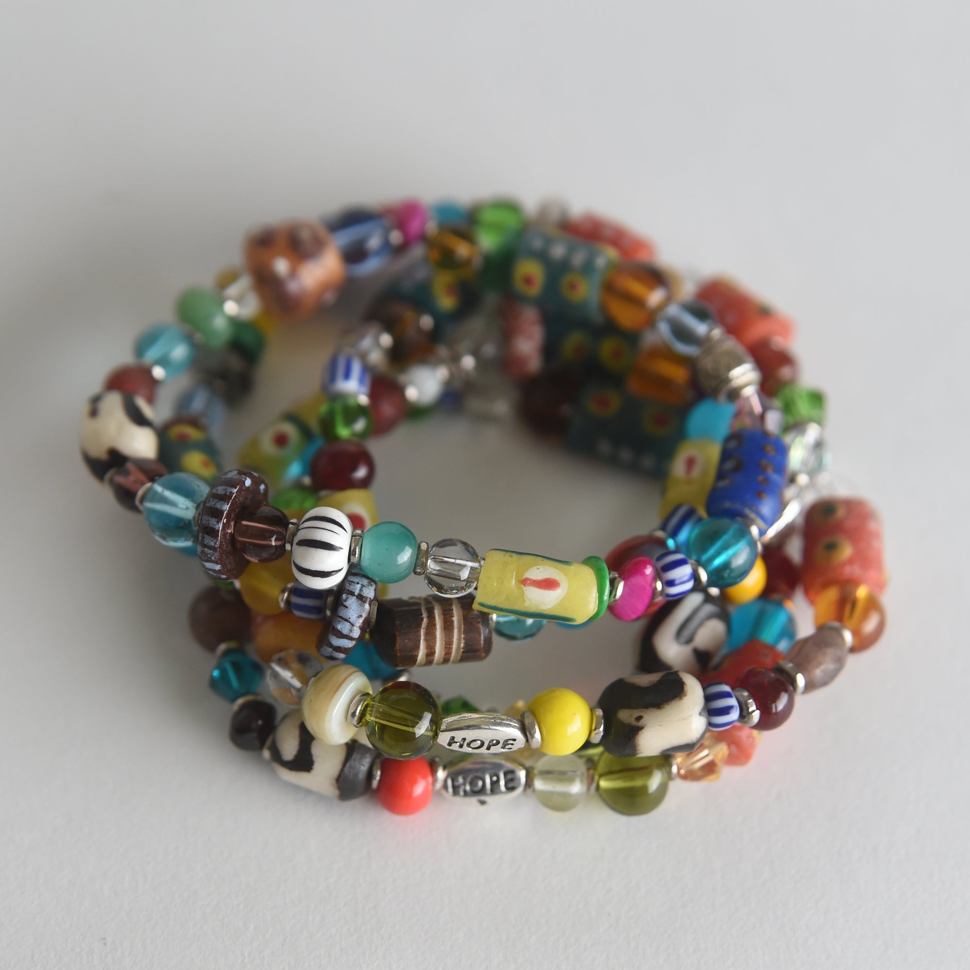 Lawot (Traveler) Glass Bead Bracelets Set of 5