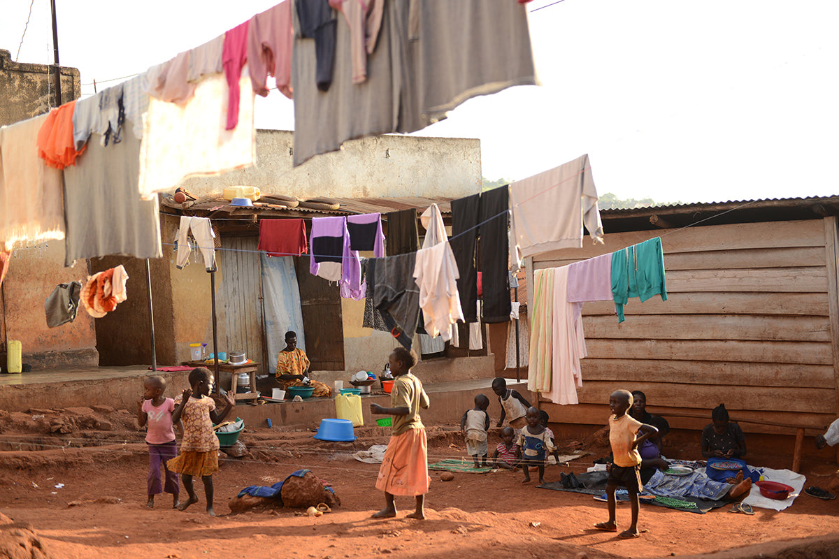 laundry hanging in Acholi Quarter