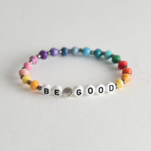BE GOOD Rainbow Paper Bracelet