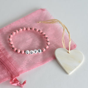 Heart Ornament & Bracelet Bundle