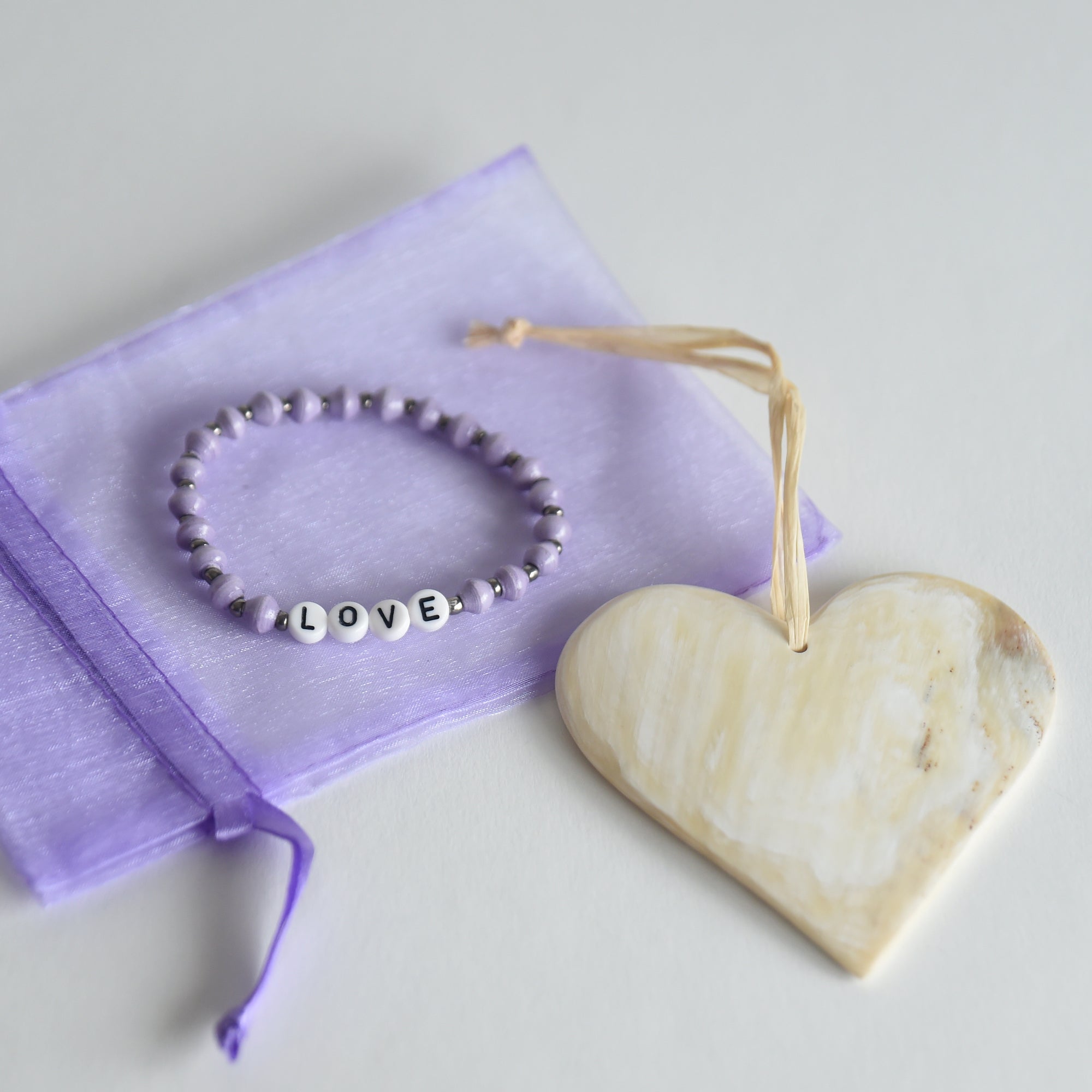 Heart Ornament & Bracelet Bundle