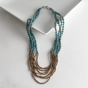 Waterfall Paper Bead Necklace
