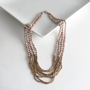 Waterfall Paper Bead Necklace