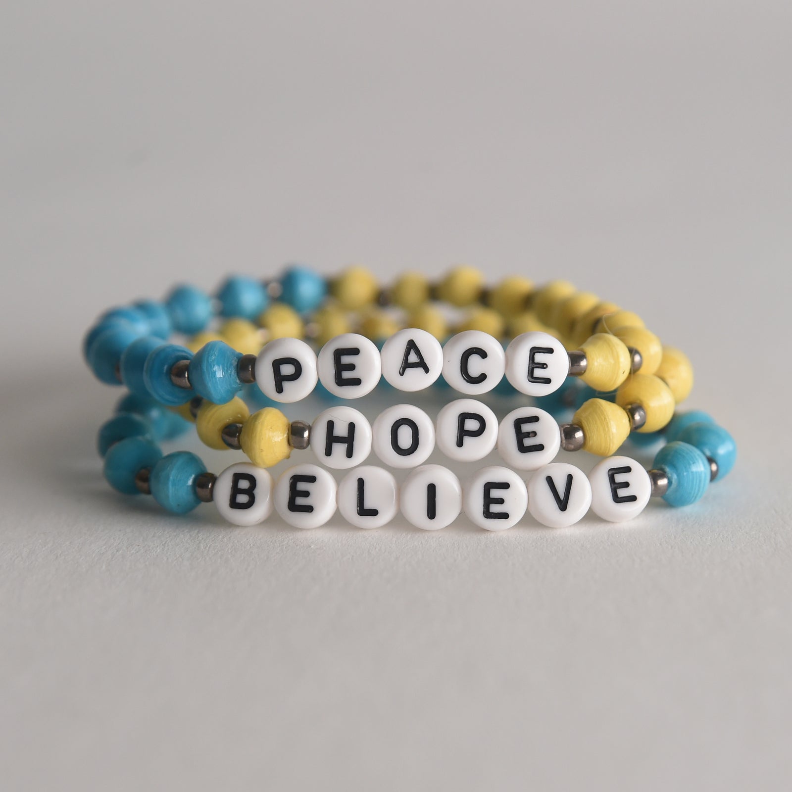 PEACE (Blue/Yellow) Bracelet