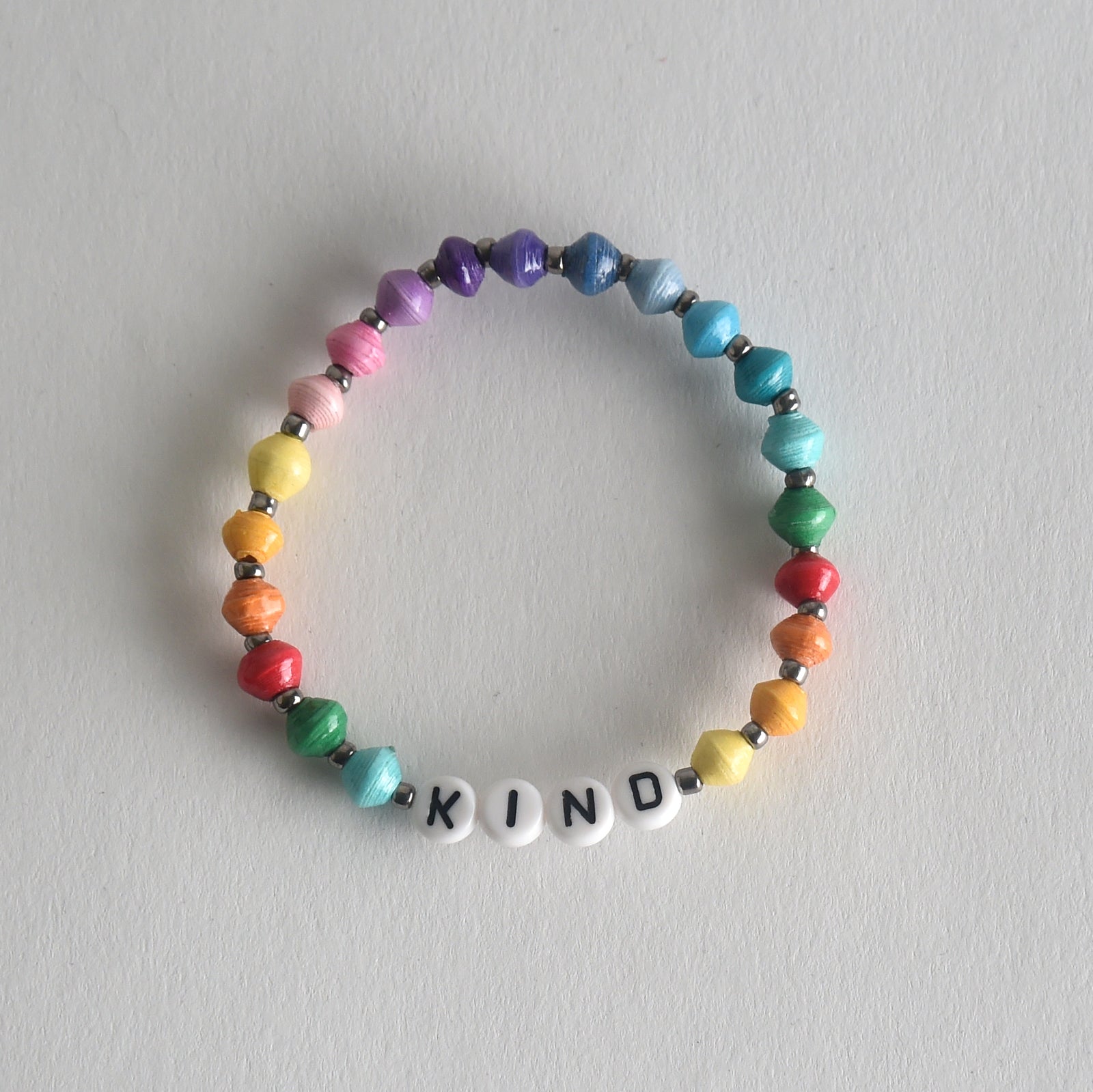 LOVE/HOPE/KIND Rainbow Bracelet Trio
