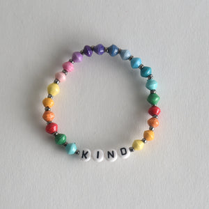 LOVE/HOPE/KIND Rainbow Bracelet Trio