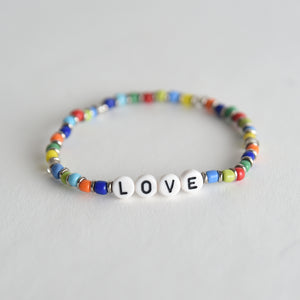 BE GOOD Rainbow Glass Bracelet
