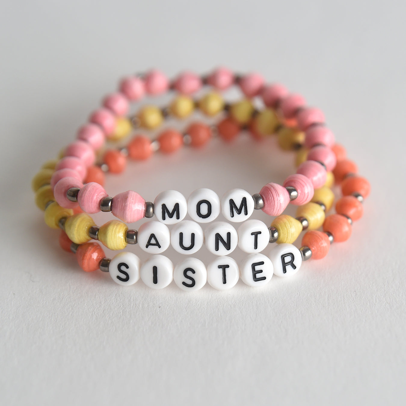 MOM, AUNT, SISTER Bracelet Trio