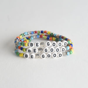 BE GOOD Rainbow Glass Bracelet