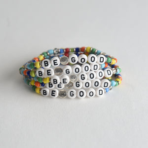 BE GOOD Rainbow Glass Bracelet
