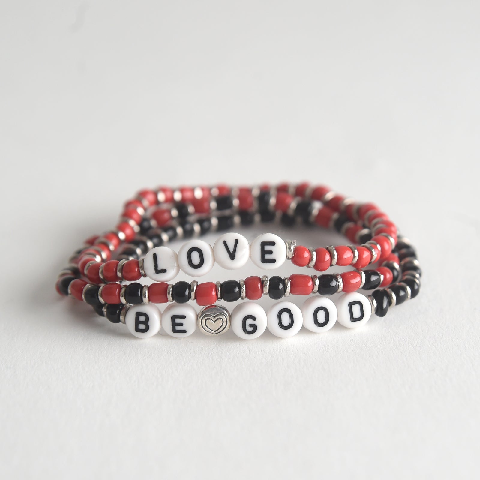 Be Good + Love Bracelet Stack