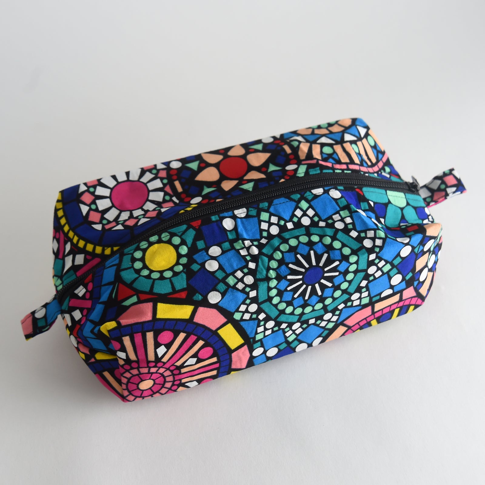 Structured Carry-All Fabric Box Pouch