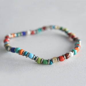BE GOOD Rainbow Glass Bracelet