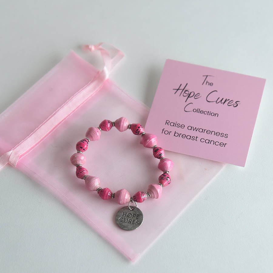 Breast Cancer Awareness Bracelet Pink Rhinestone Ribbon Charm Beads  Bracelet Breast Cancer Support Gift (Breast Pink br) : Amazon.co.uk: Fashion