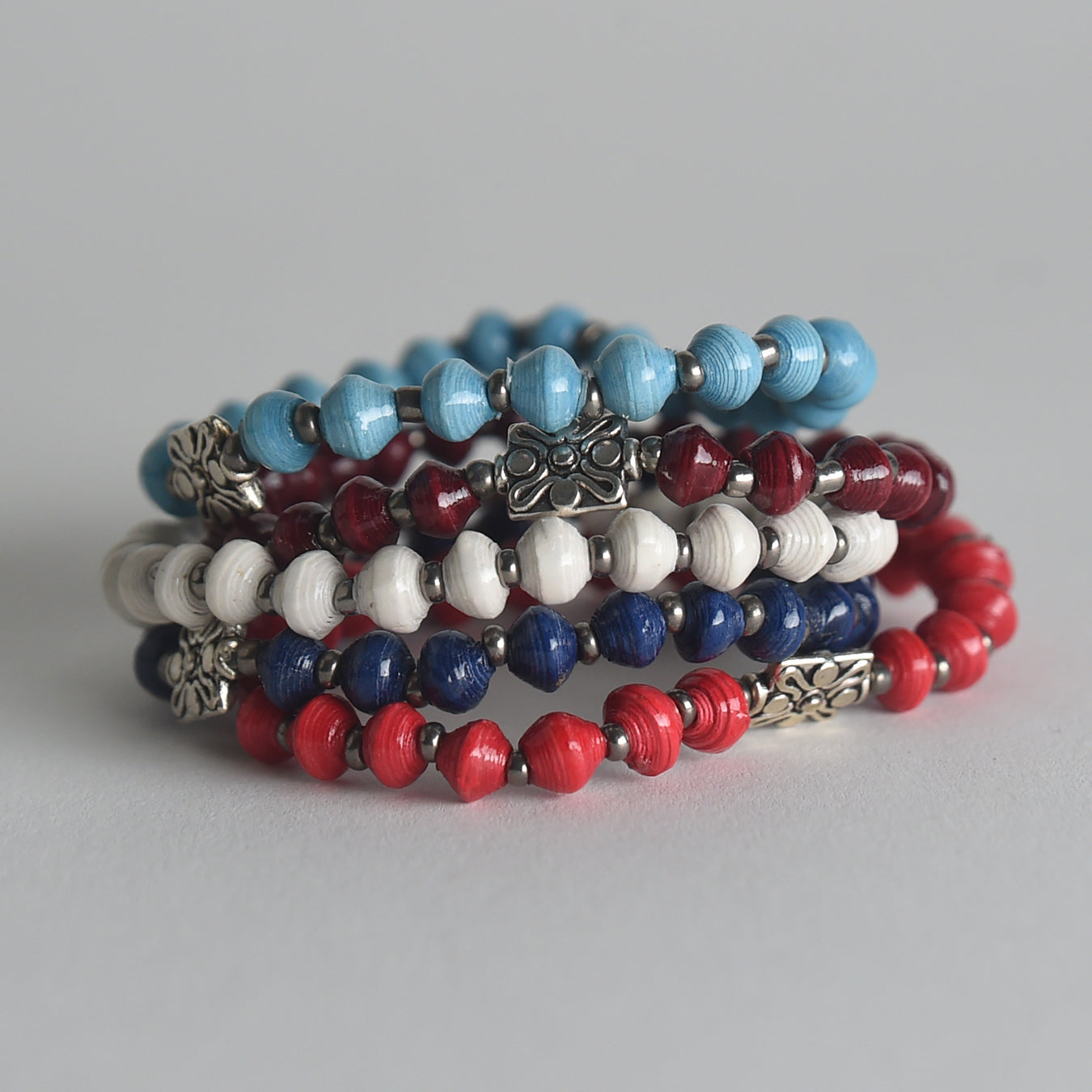 Patriotic Charmed Bracelets Set of 5