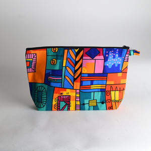 African Textile Cosmetic Bag