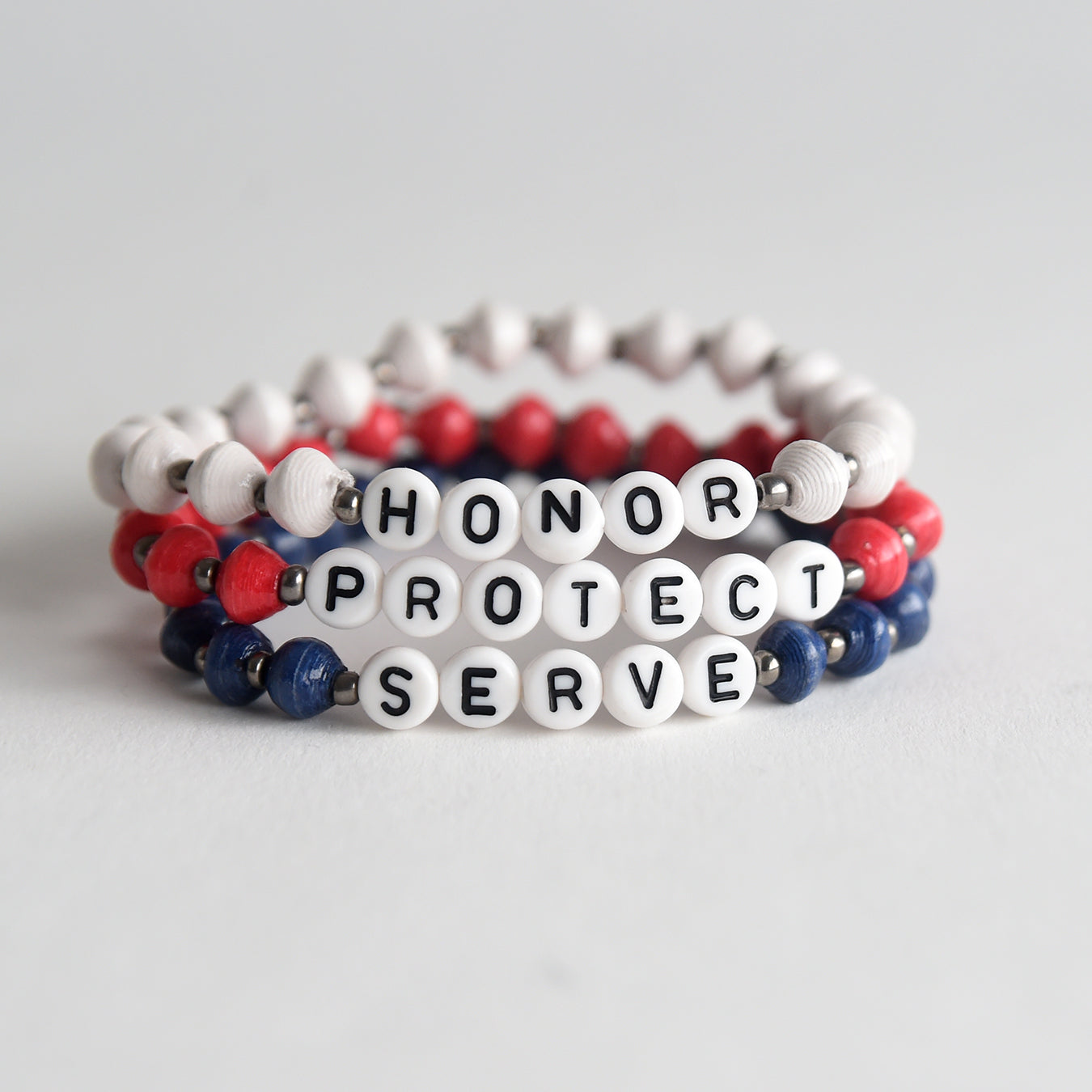HONOR, SERVE, PROTECT Bracelet Trio