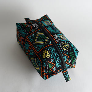 Structured Carry-All Fabric Box Pouch