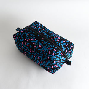 Structured Carry-All Fabric Box Pouch