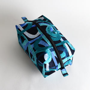Structured Carry-All Fabric Box Pouch