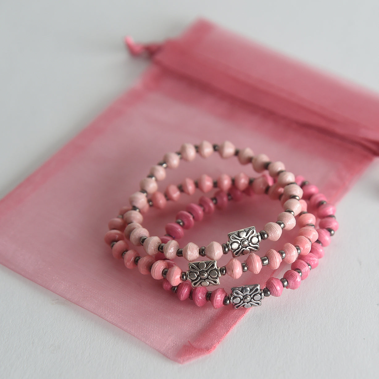 Pink = Strength Bracelet Trio