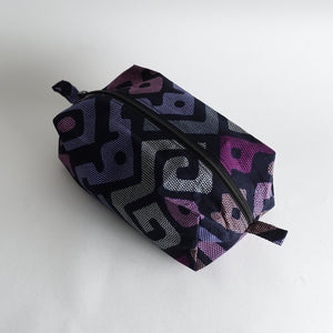 Structured Carry-All Fabric Box Pouch