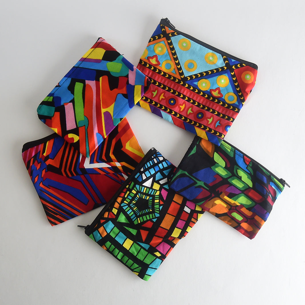 Set of 5 Rainbow Pouches