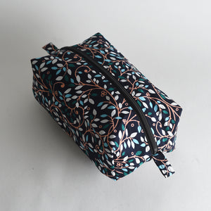 Structured Carry-All Fabric Box Pouch