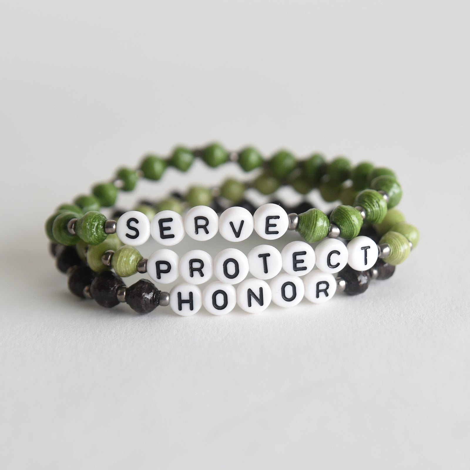 HONOR, SERVE, PROTECT Bracelet Trio