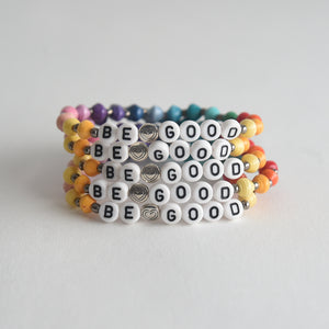 BE GOOD Rainbow Paper Bracelet