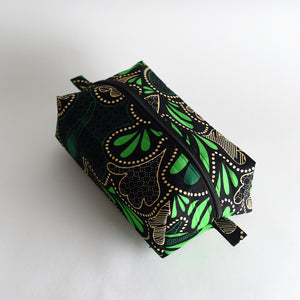 Structured Carry-All Fabric Box Pouch