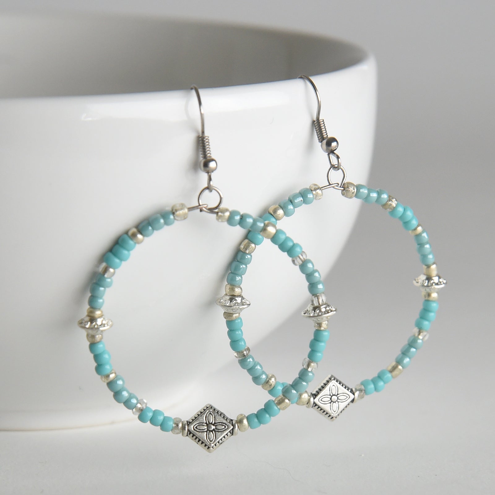 Njiwa (Dove) Hoop Earrings