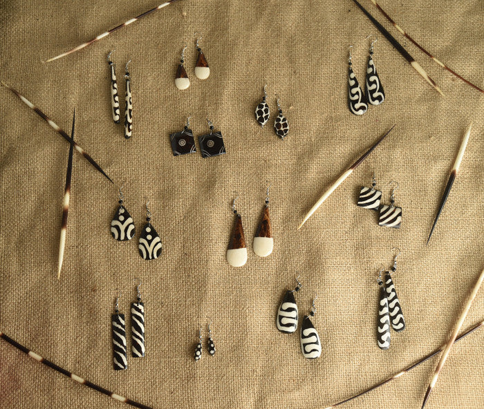 Geometric Bone Earrings (set)