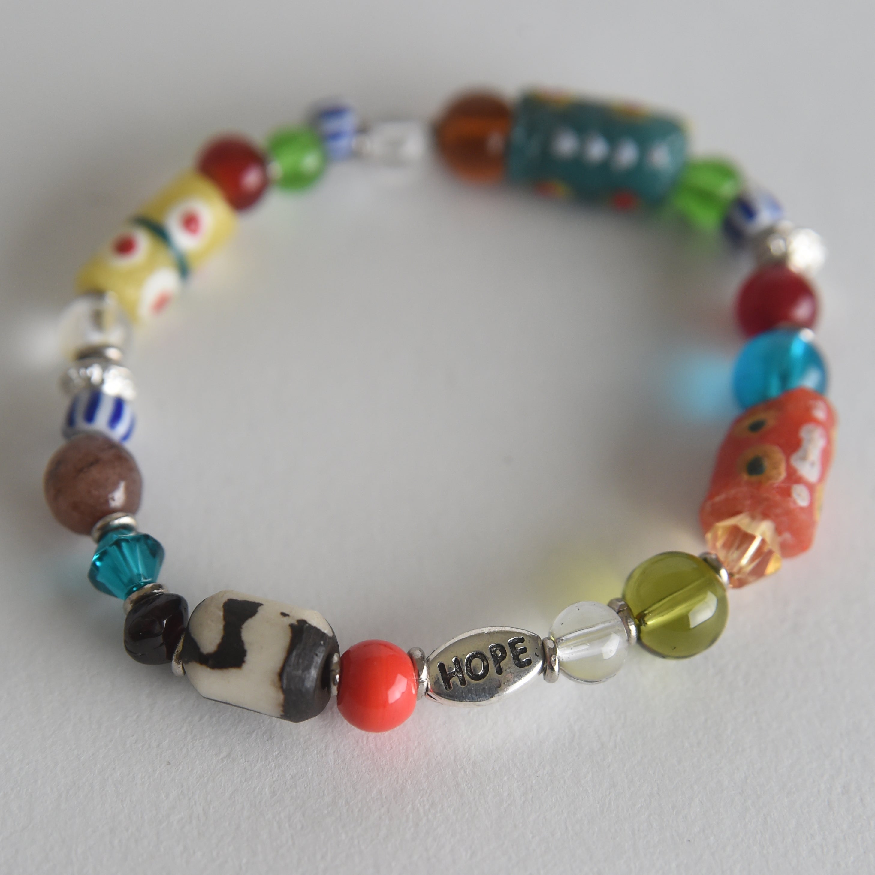 Recycled Translucent Glass Bead Bracelet – Stuff & Co