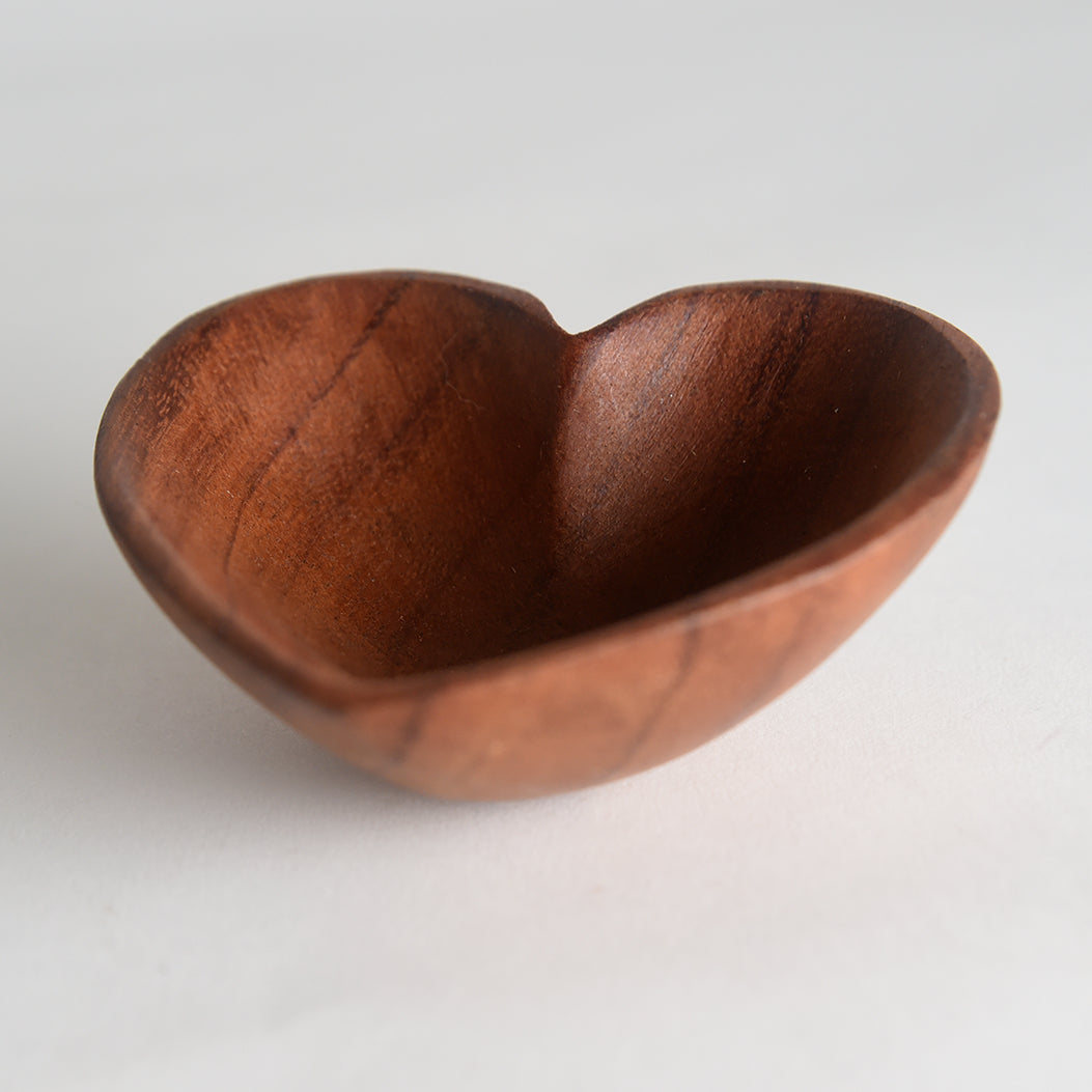 Hand carved wood heart