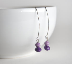 Wire Earring with Paper Beads