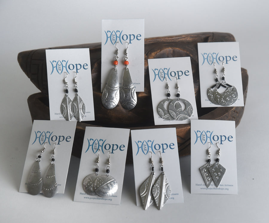 Set of 8 Aluminum Earrings